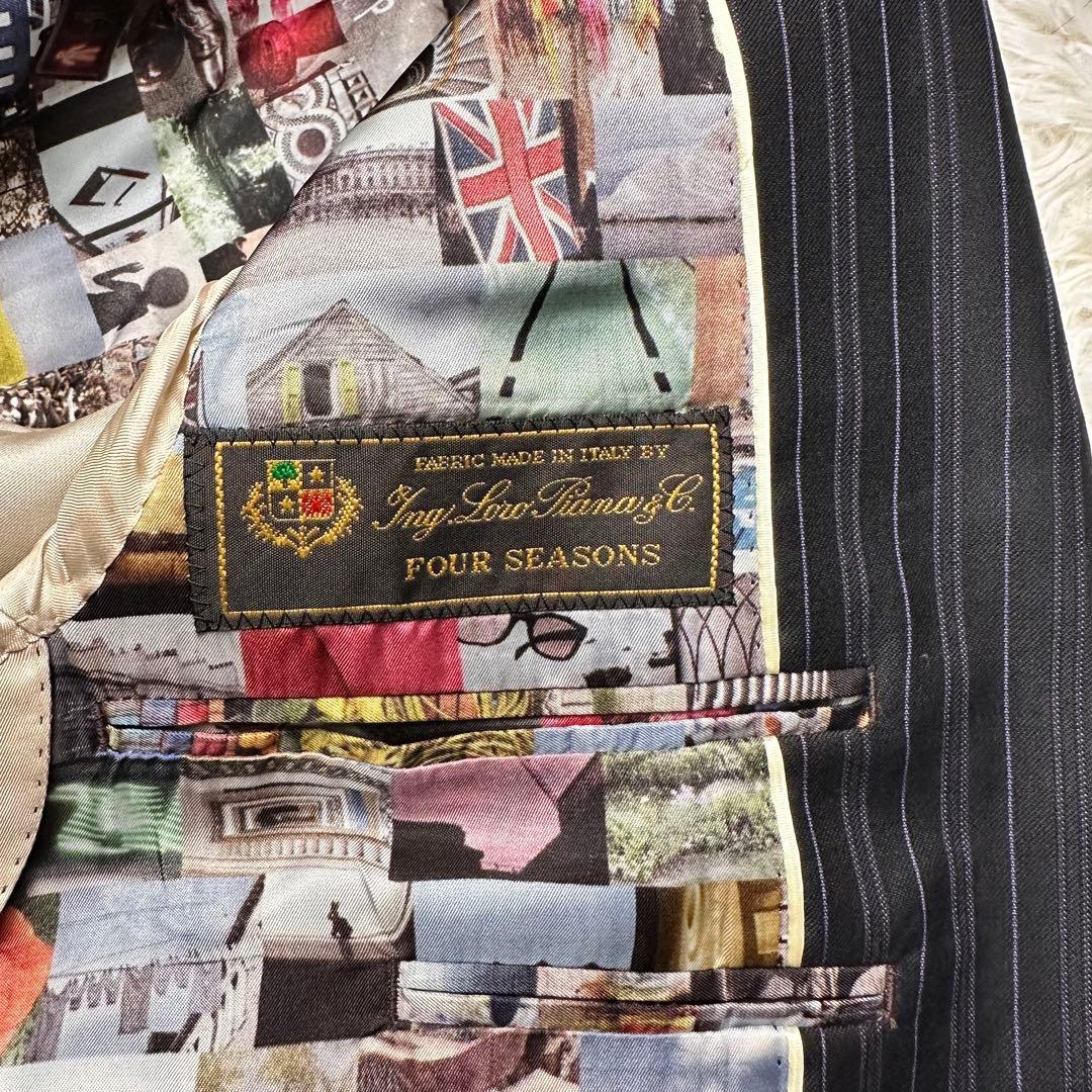 専用 未使用級 ポールスミス 風景柄×ロロピ 青ステッチ セットアップ 光沢 S