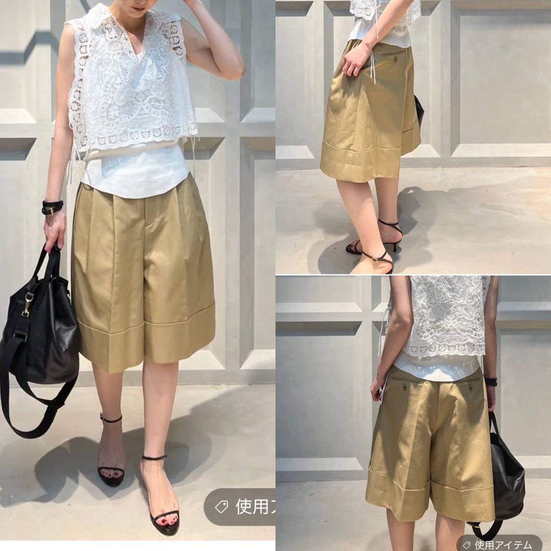 Curensology 25SS コットンニーレングスワイドパンツ