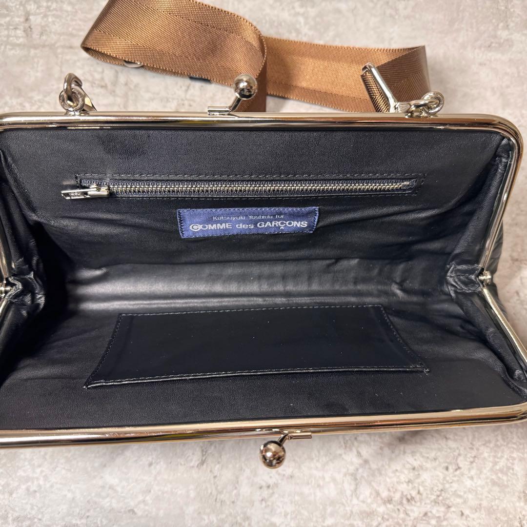 入手困難★コムデギャルソン カツユキヨシダ ショルダーバッグ がま口 クロコ 黒