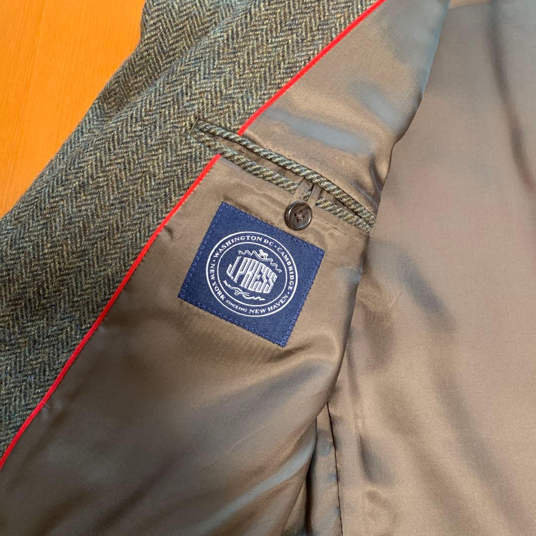 J.press テーラードジャケット　ヘリンボーン柄