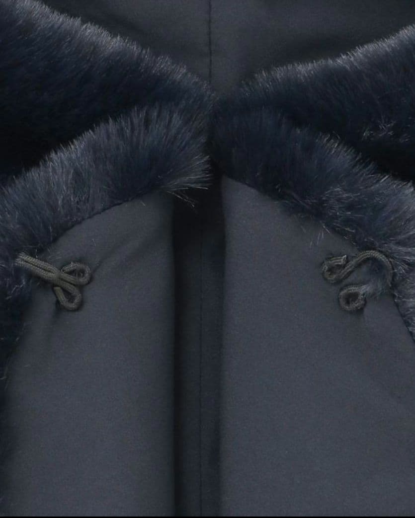 JENNE リッチボリュームファーケープ ネイビー