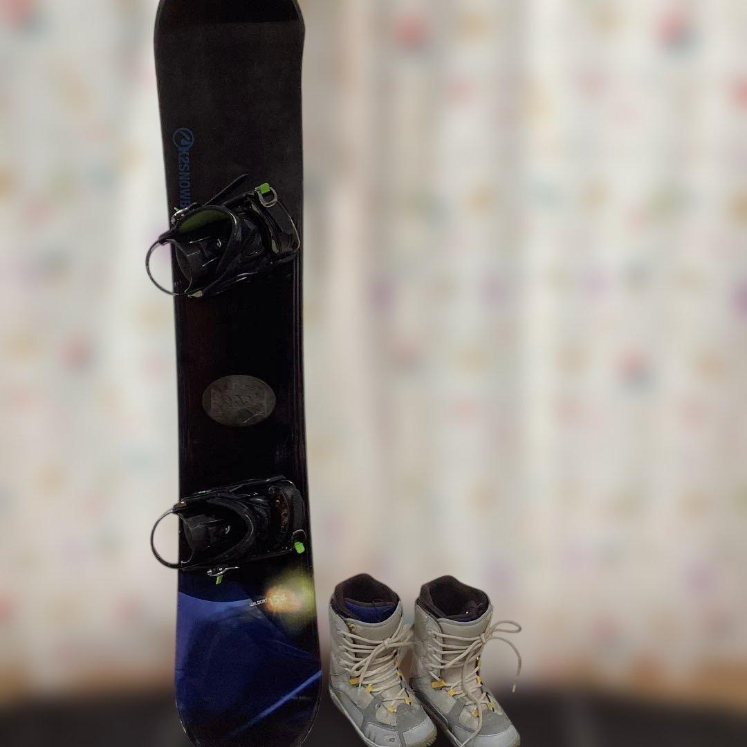 スノーボード　ワイルドキャット　154ｃｍ、ブーツ、ビンディング、ケースの4点