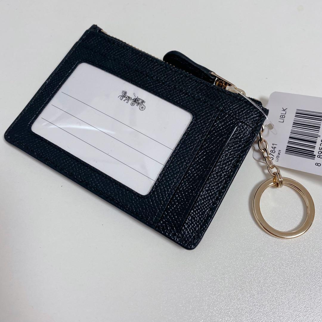 【新品未使用】COACHコーチ★ミニスキニーIDケース★ケース★黒ブラック