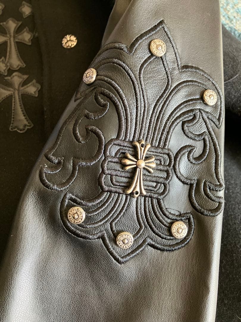 M*K様 海外購入品　激渋　ブラックスタジャン　ブラッククロス　スウェットとレザ