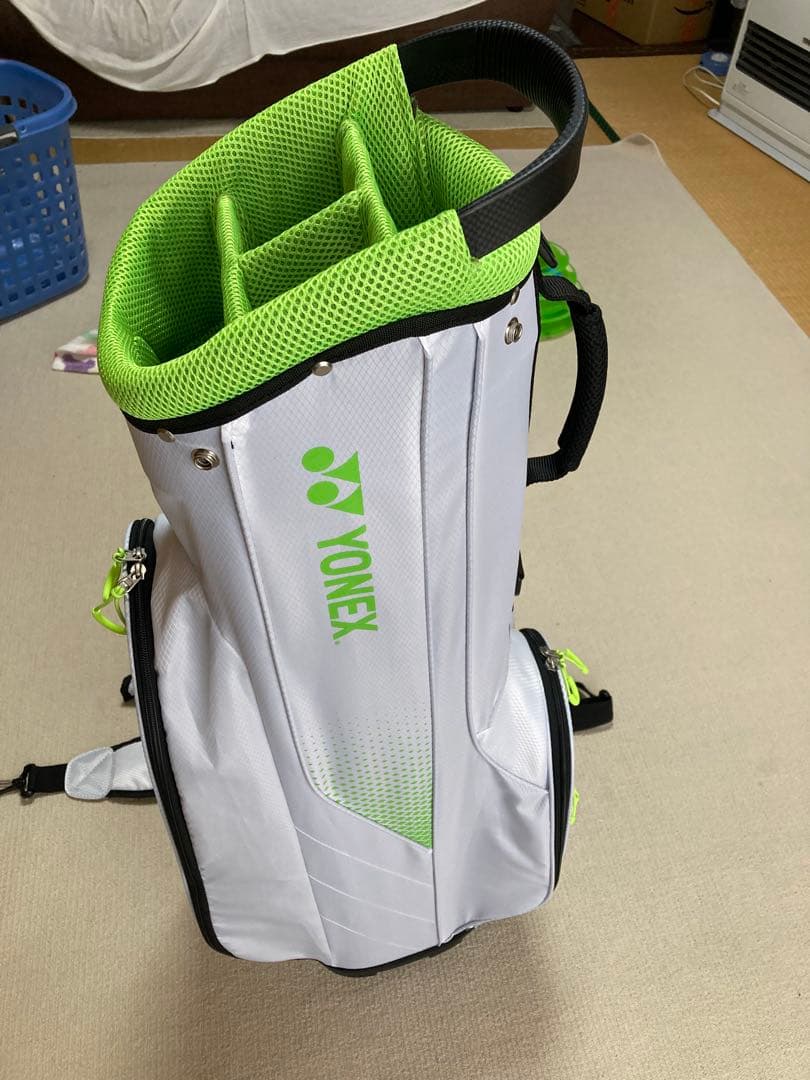 ヨネックスゴルフバック 軽量設計のホワイト/グリーンゴルフキャディバッグ