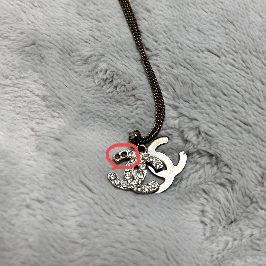 美品！CHANEL シルバー ダブルCロゴ ネックレス