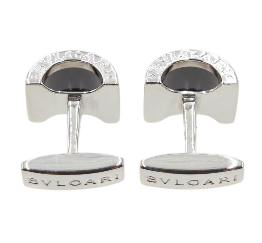 N2528 ブルガリ SV925×ブラックセラミック ビーゼロワン カフス
