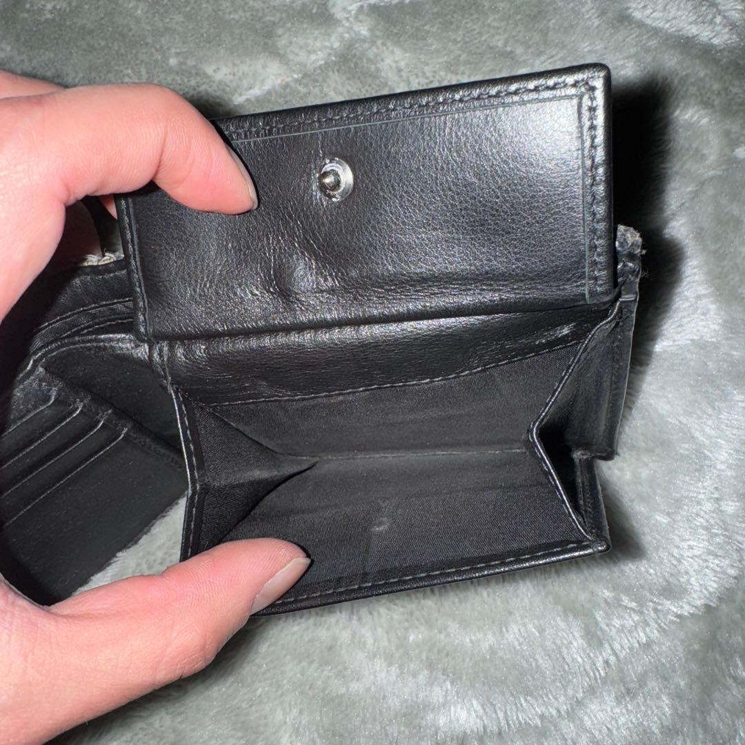 Dior 二つ折り財布 ベージュ/ブラック