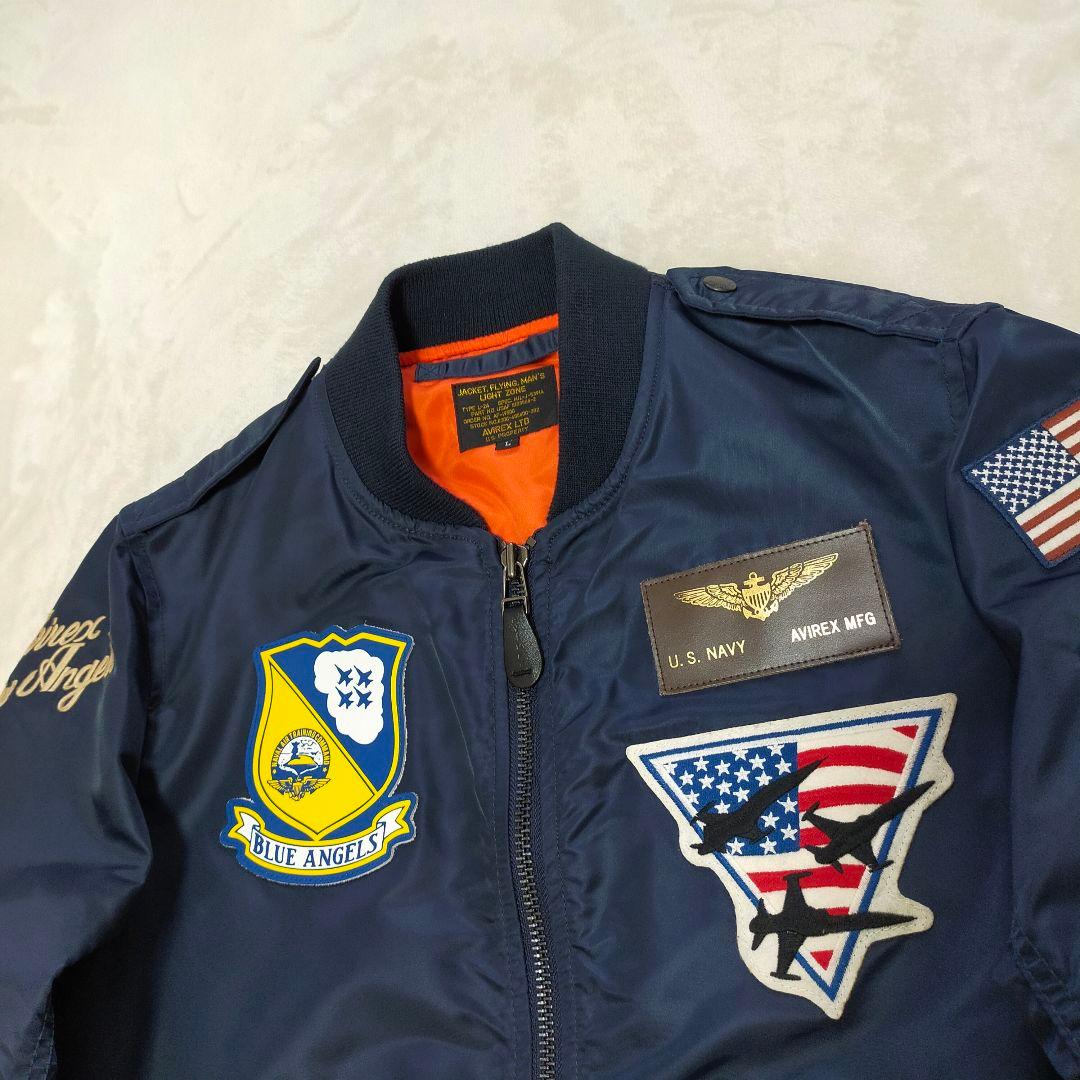 美品　AVIREX　U.S. NAVY Blue Angels　L−2A