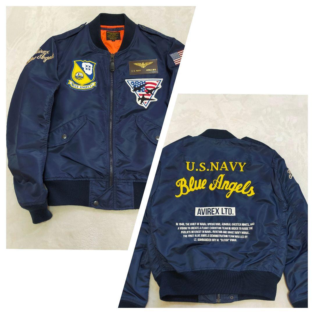 美品　AVIREX　U.S. NAVY Blue Angels　L−2A