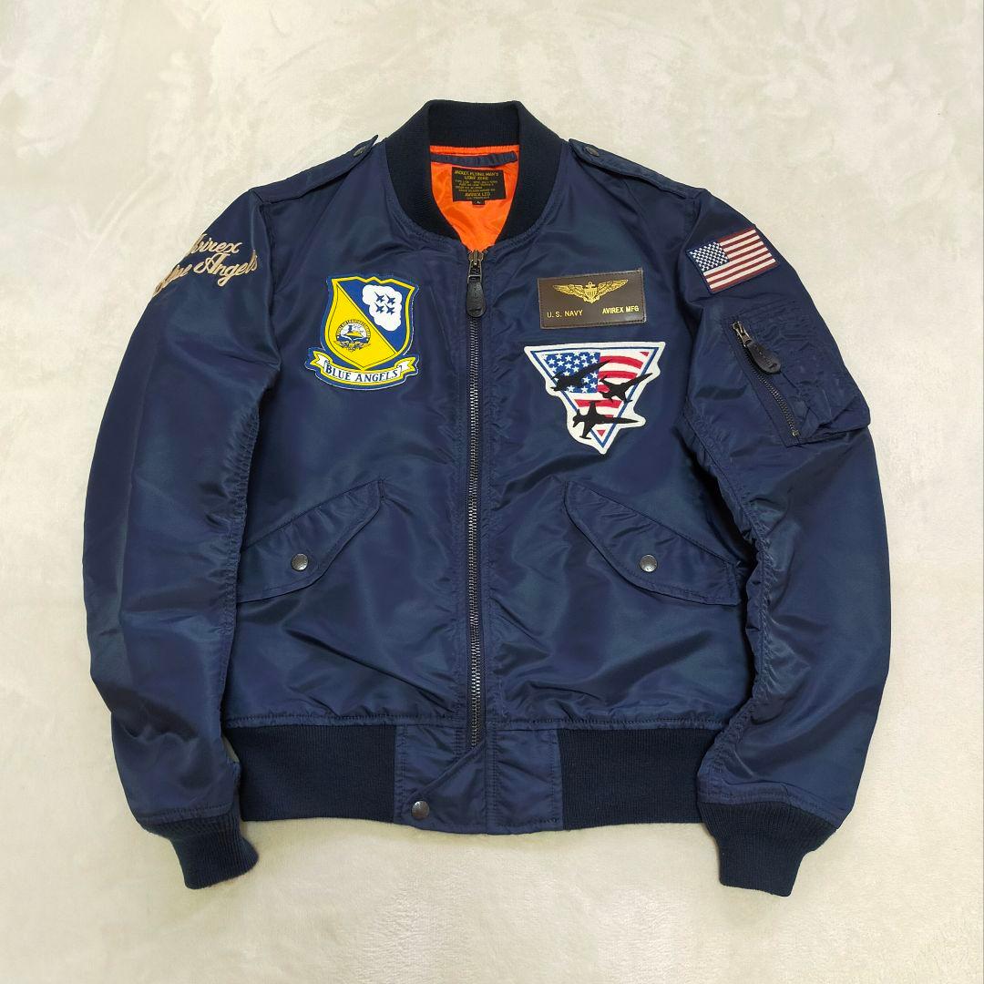 美品　AVIREX　U.S. NAVY Blue Angels　L−2A
