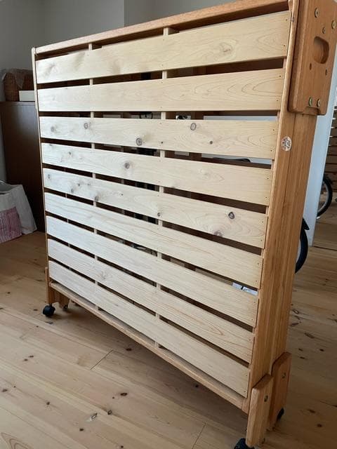 中居木工　国産ひのきすのこ折りたたみベッド（2008年　シングル）