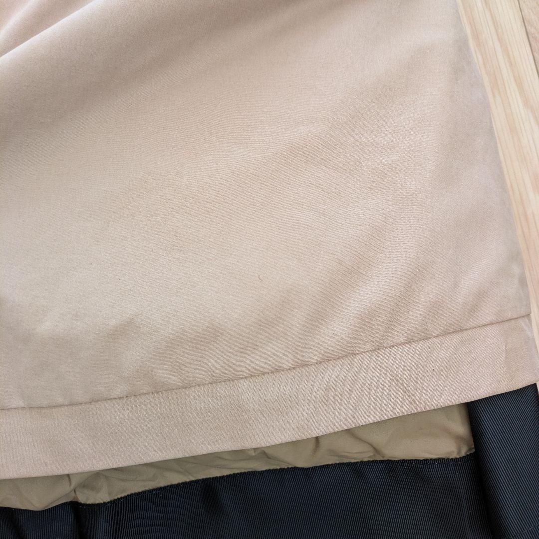 雑誌掲載 パシオーネ ファー ペプラム ダウンベスト ツートン M ベージュ