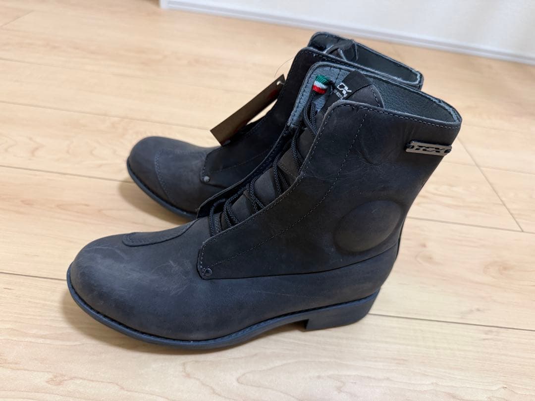 TCX ブラック レザー ライディングブーツ