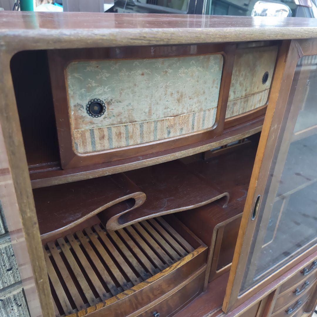 あ*さ様 昭和レトロ　無垢材　高級茶たんす　中型　古民家　古家具　当時物