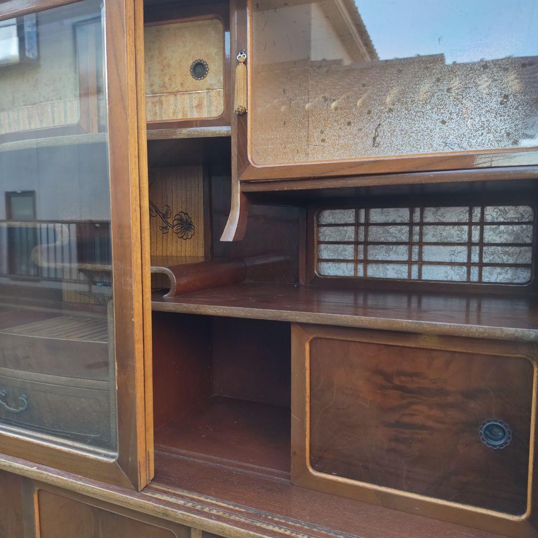 あ*さ様 昭和レトロ　無垢材　高級茶たんす　中型　古民家　古家具　当時物