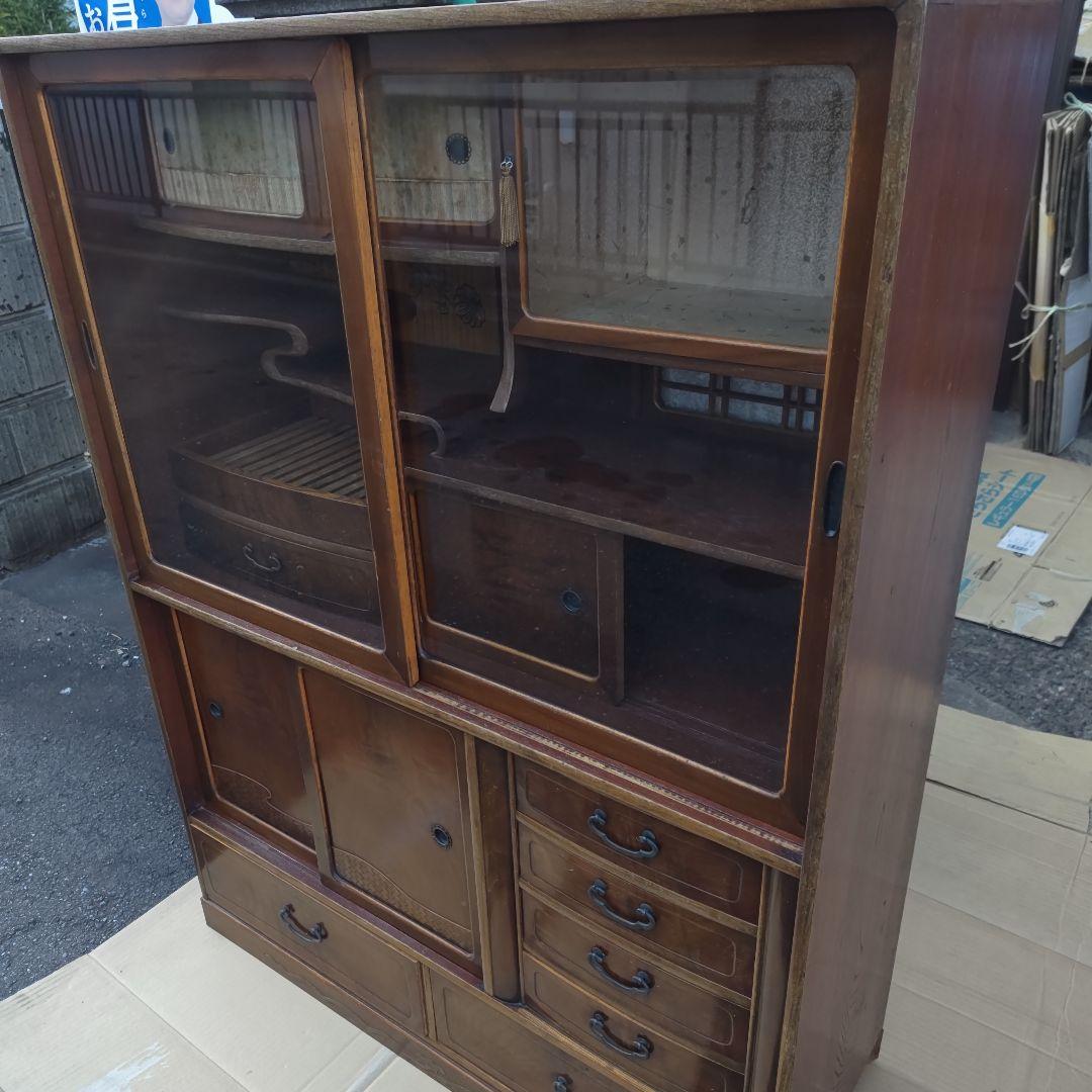 あ*さ様 昭和レトロ　無垢材　高級茶たんす　中型　古民家　古家具　当時物