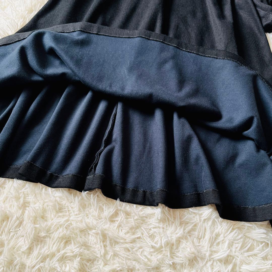 【美品✨】トゥモローランド　シルキーダブルフェイスクルーネックフレアワンピース