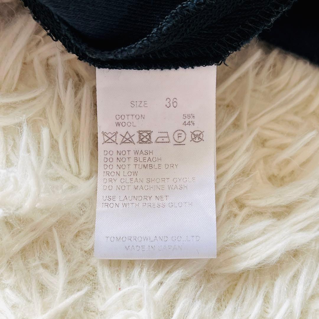 【美品✨】トゥモローランド　シルキーダブルフェイスクルーネックフレアワンピース