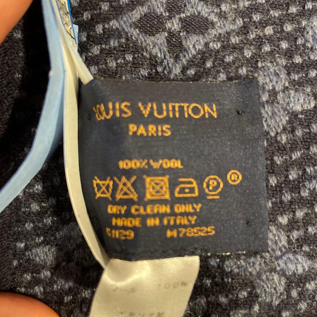 Louis Vuitton モノグラムマフラー ダークブルー　ルイ　ヴィトン
