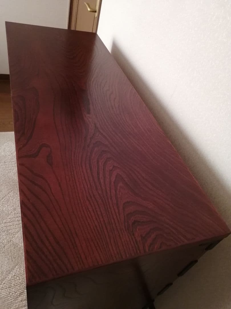 【美品】岩谷堂箪笥 漆塗り欅材 南部鉄金具 伝統工芸品 幅120cm