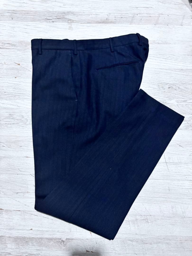 Zanella ストライプ スラックス サイズ50 ザネッラ　フランネル