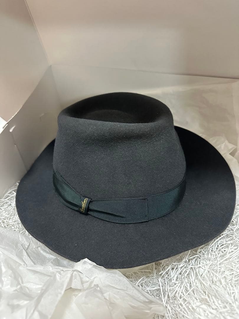 【週末限定セール】Borsalinoボルサリーノラビットフェルトハット中折れ57