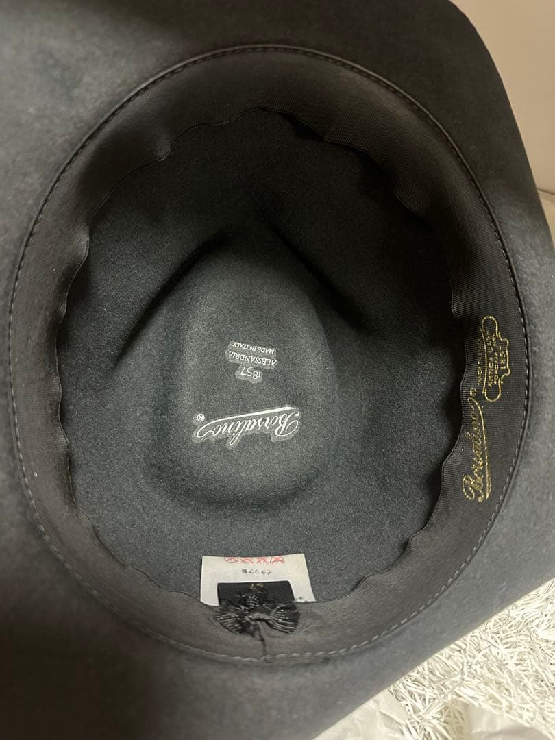 【週末限定セール】Borsalinoボルサリーノラビットフェルトハット中折れ57