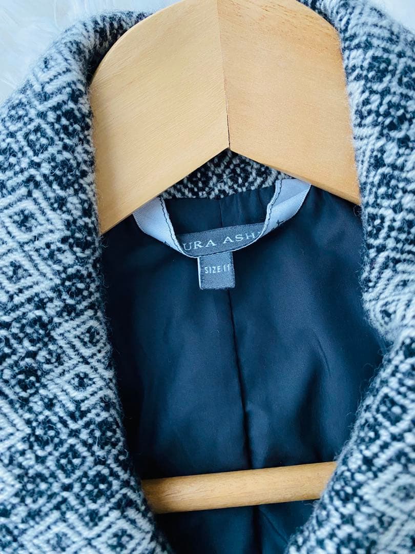 LAURAASHLEY 11号　ロングコート　美品　極上のコートローラアシュレイ