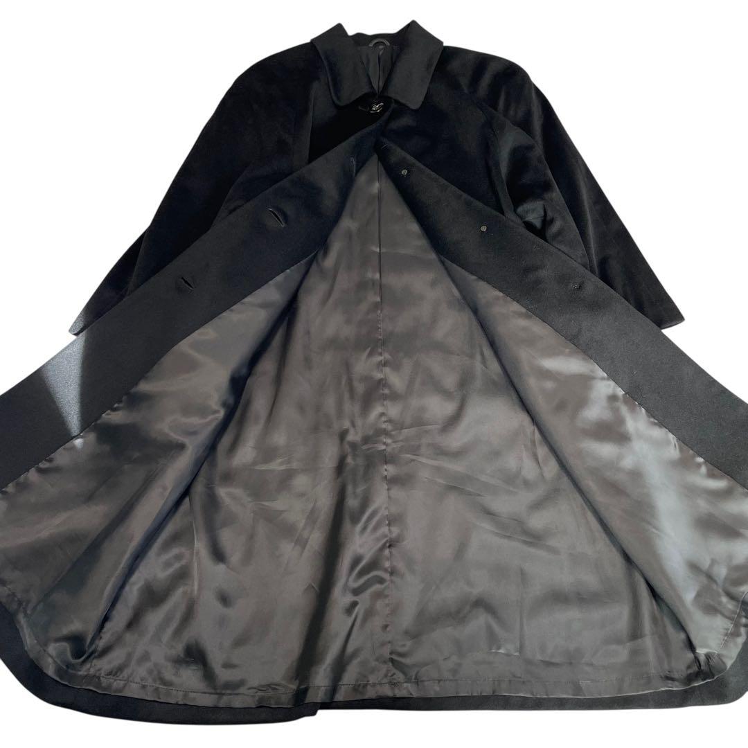 カシミヤ100%×美品【Joydool】マキシ丈ロングチェスターコート 黒 M