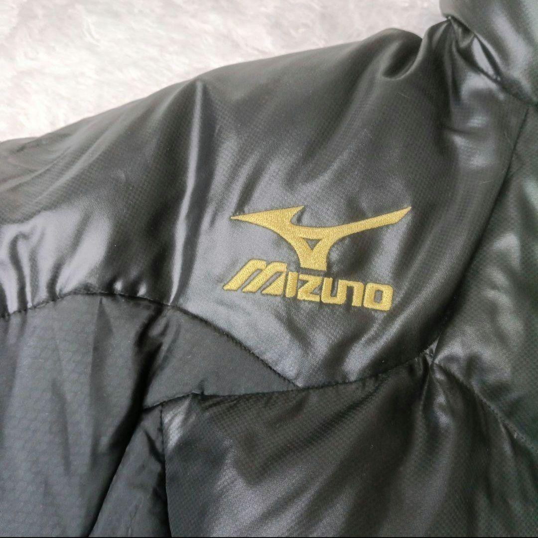 MIZUNO ミズノ ダウンベンチコート ロング ブラック M フード付