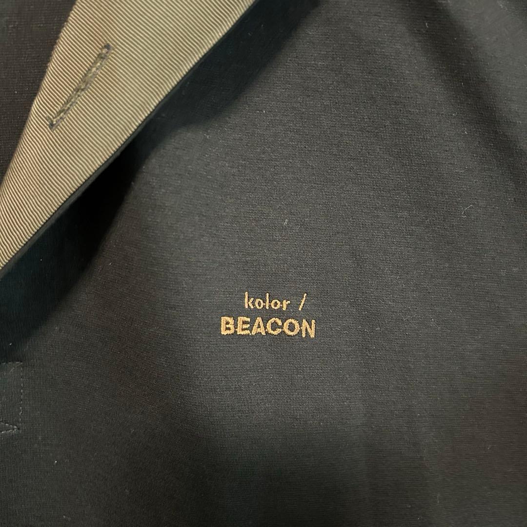 kolor BEACON カラービーコン　ブラックポロシャツ　半袖
