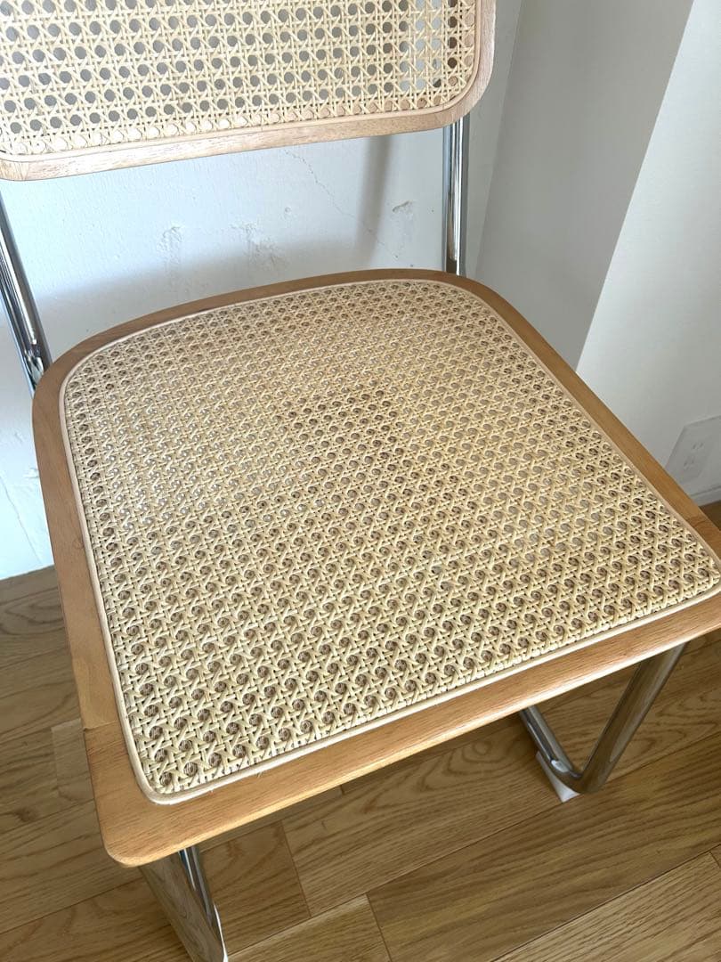 【美品】ラタン ダイニングチェア 北欧風 リプロダクト 説明書付き