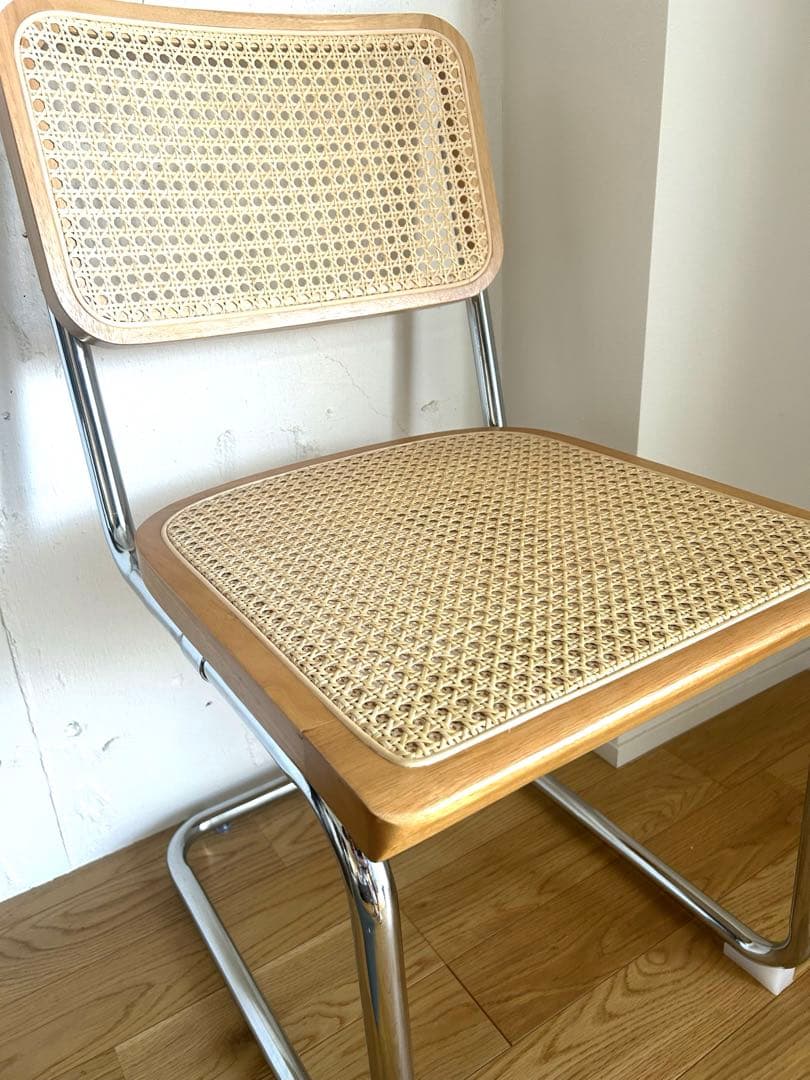 【美品】ラタン ダイニングチェア 北欧風 リプロダクト 説明書付き