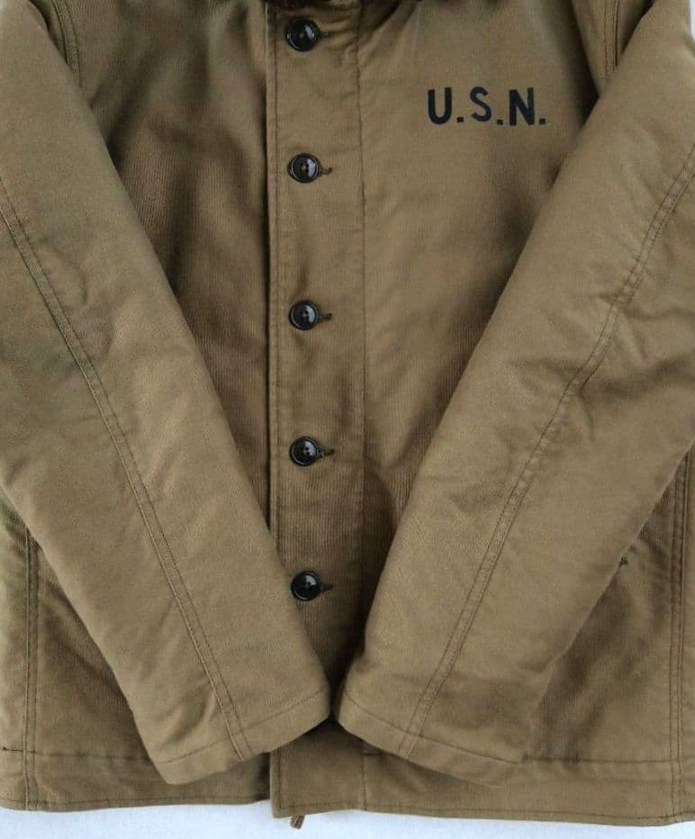 リアルマッコイズ N-1 N1 デッキジャケット カーキ サイズ38