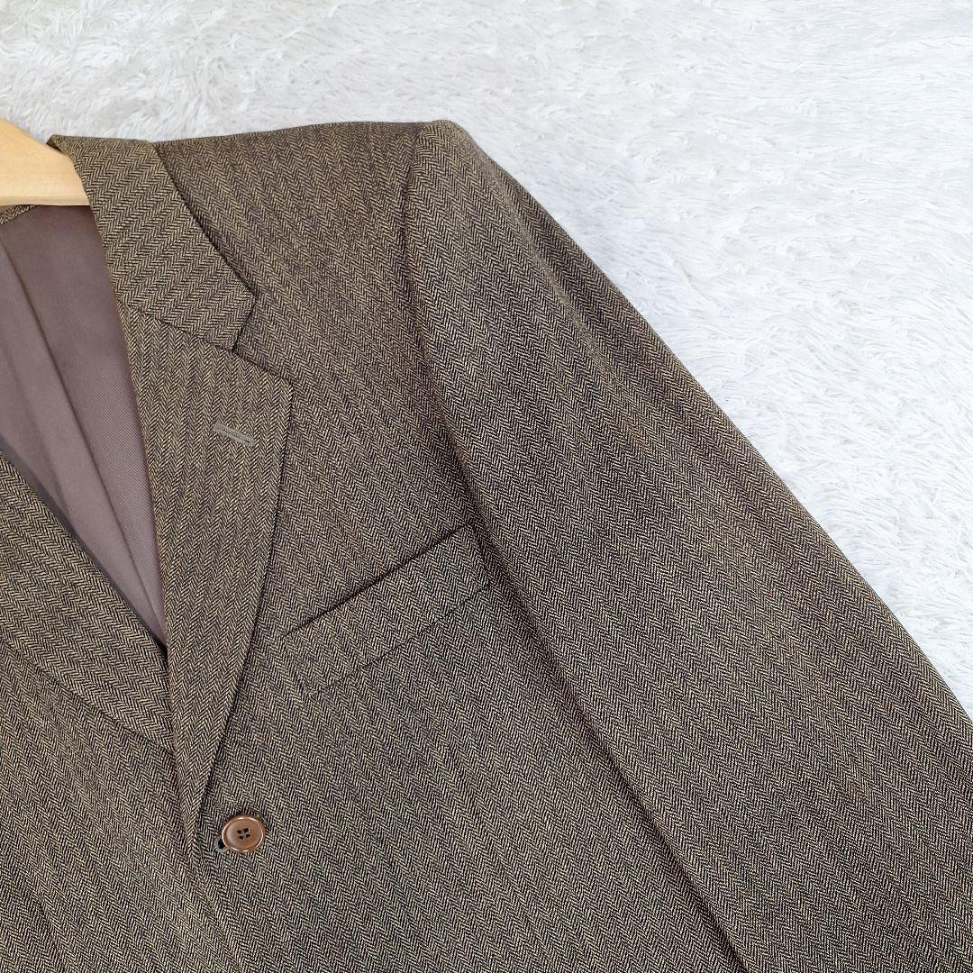 ポールスミス　ヴィンテージスーツセットアップ　ヘリンボーン　ブラウン　M