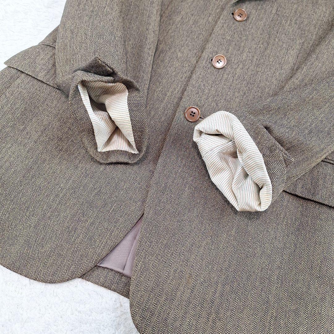 ポールスミス　ヴィンテージスーツセットアップ　ヘリンボーン　ブラウン　M