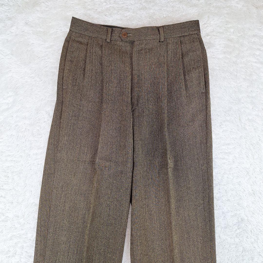 ポールスミス　ヴィンテージスーツセットアップ　ヘリンボーン　ブラウン　M