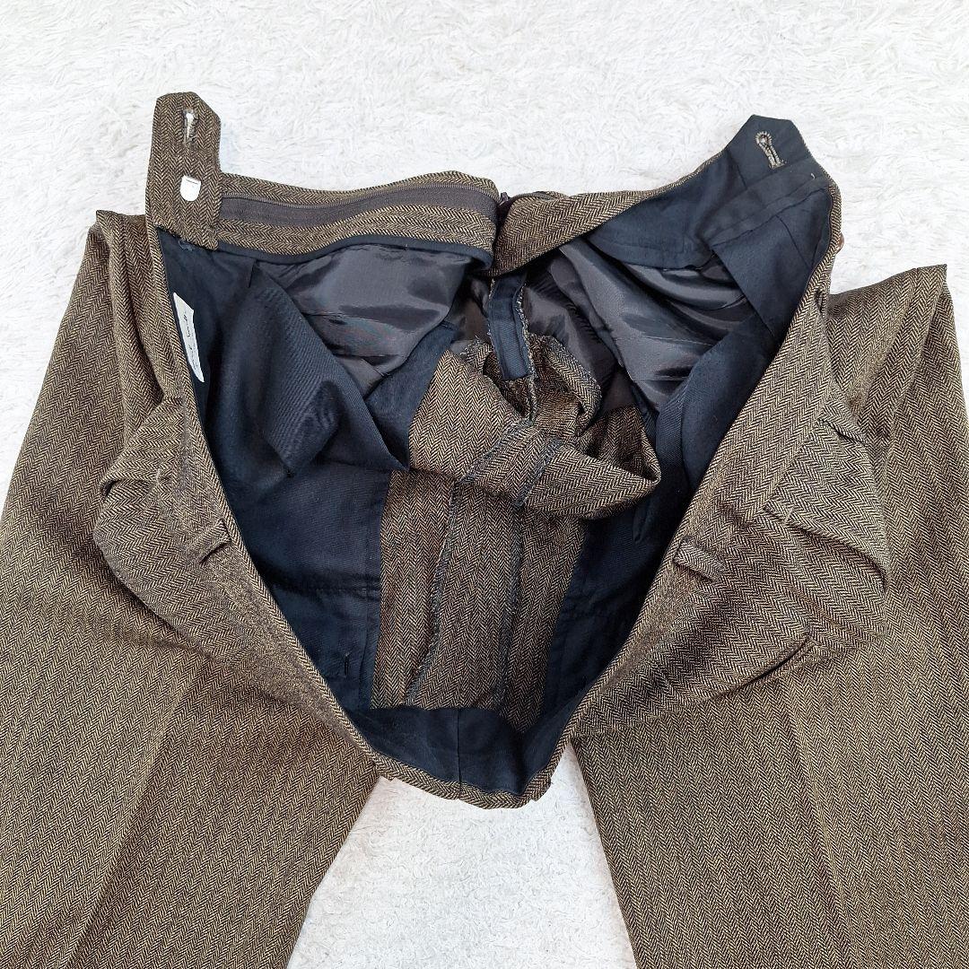 ポールスミス　ヴィンテージスーツセットアップ　ヘリンボーン　ブラウン　M