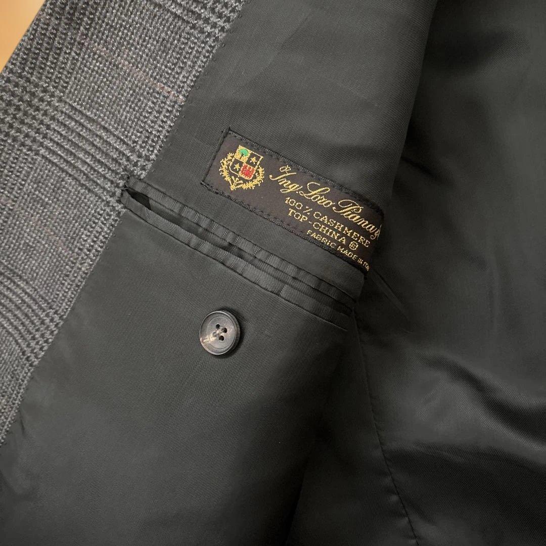 未使用タグ付 ブルックスブラザーズ チェック柄テーラードジャケット カシミア