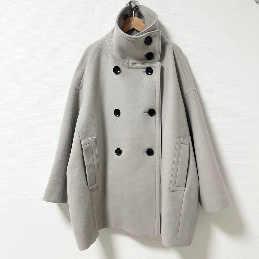 美品✨NOBLE スタンドカラーオーバーコート ベージュ