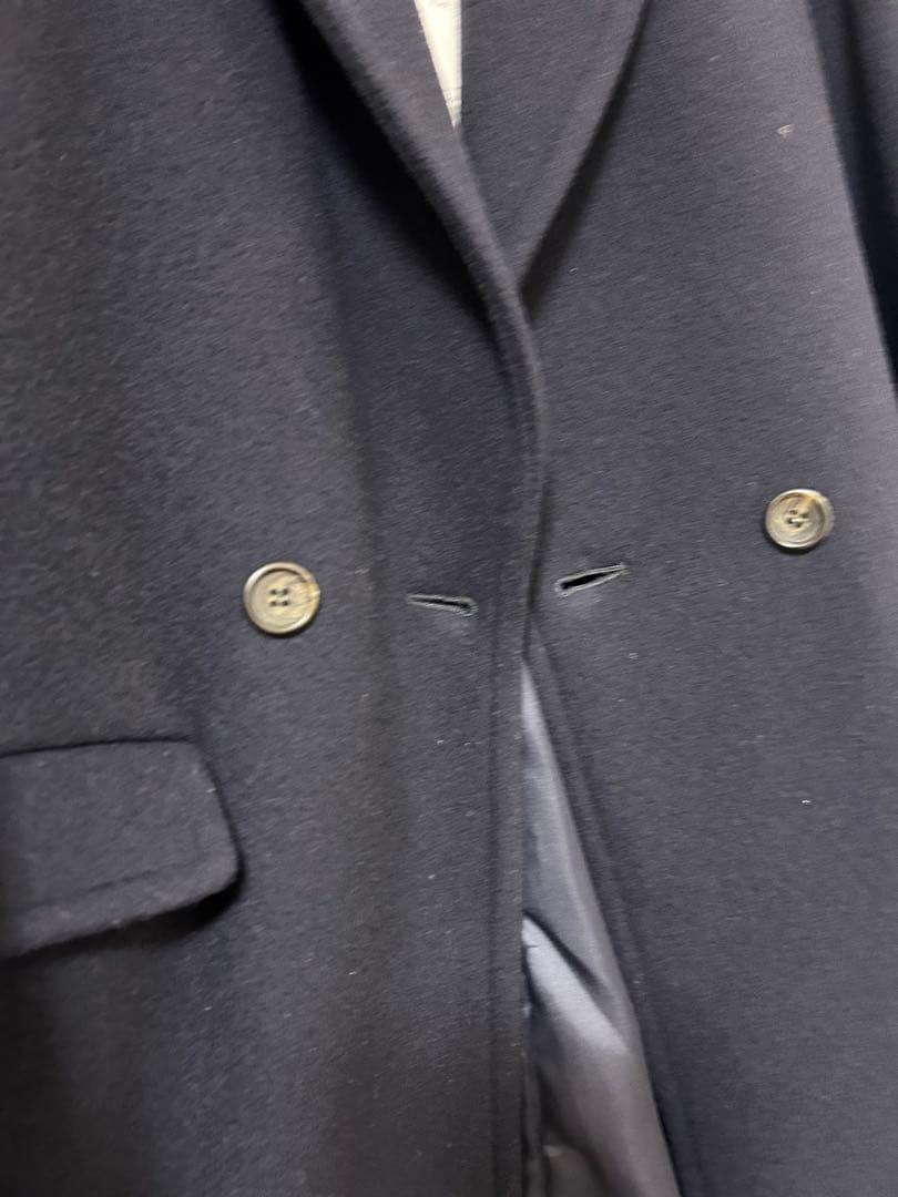 採寸ありB:MING by BEAMS / ネイビー チェスターコート Sサイズ