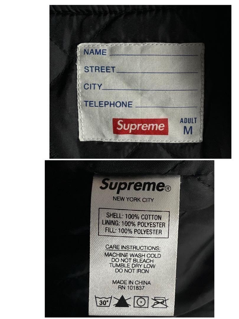 【希少デザイン】シュプリーム☆ ビッグ刺繍ロゴ入り コーデュロイジャケット.