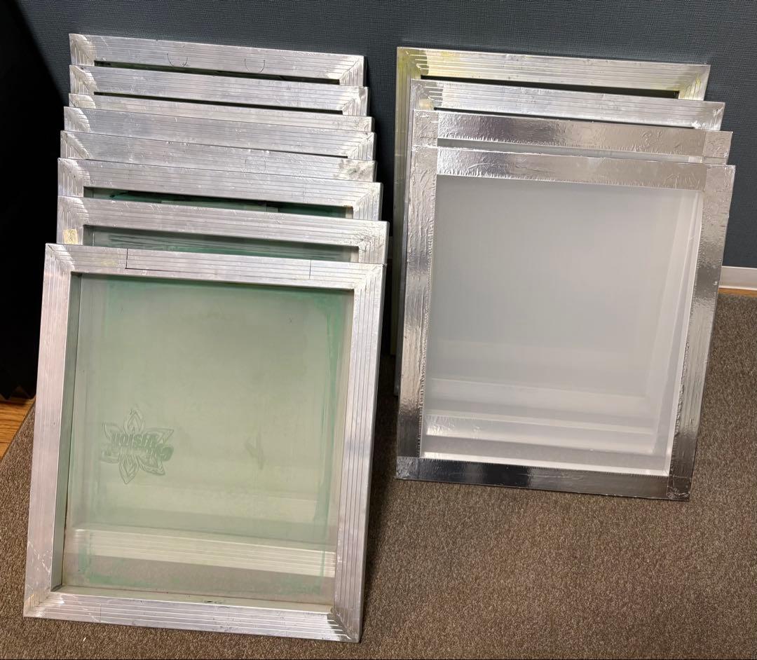 シルクスクリーン用アルミフレーム 46×51cm /160メッシュ 12枚セット