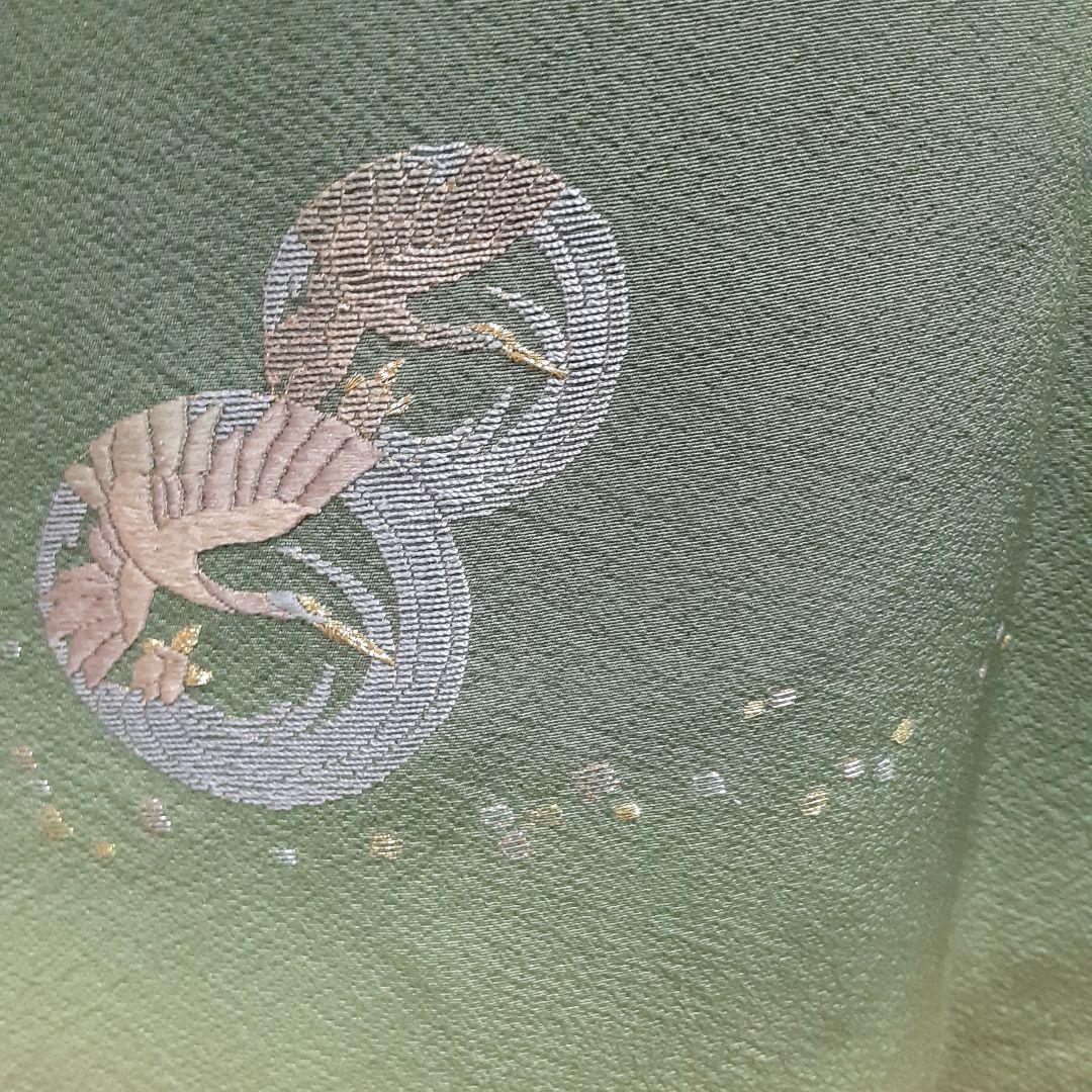 リメイク着物ロングワンピースボレロ付きＬ正絹日本刺繍