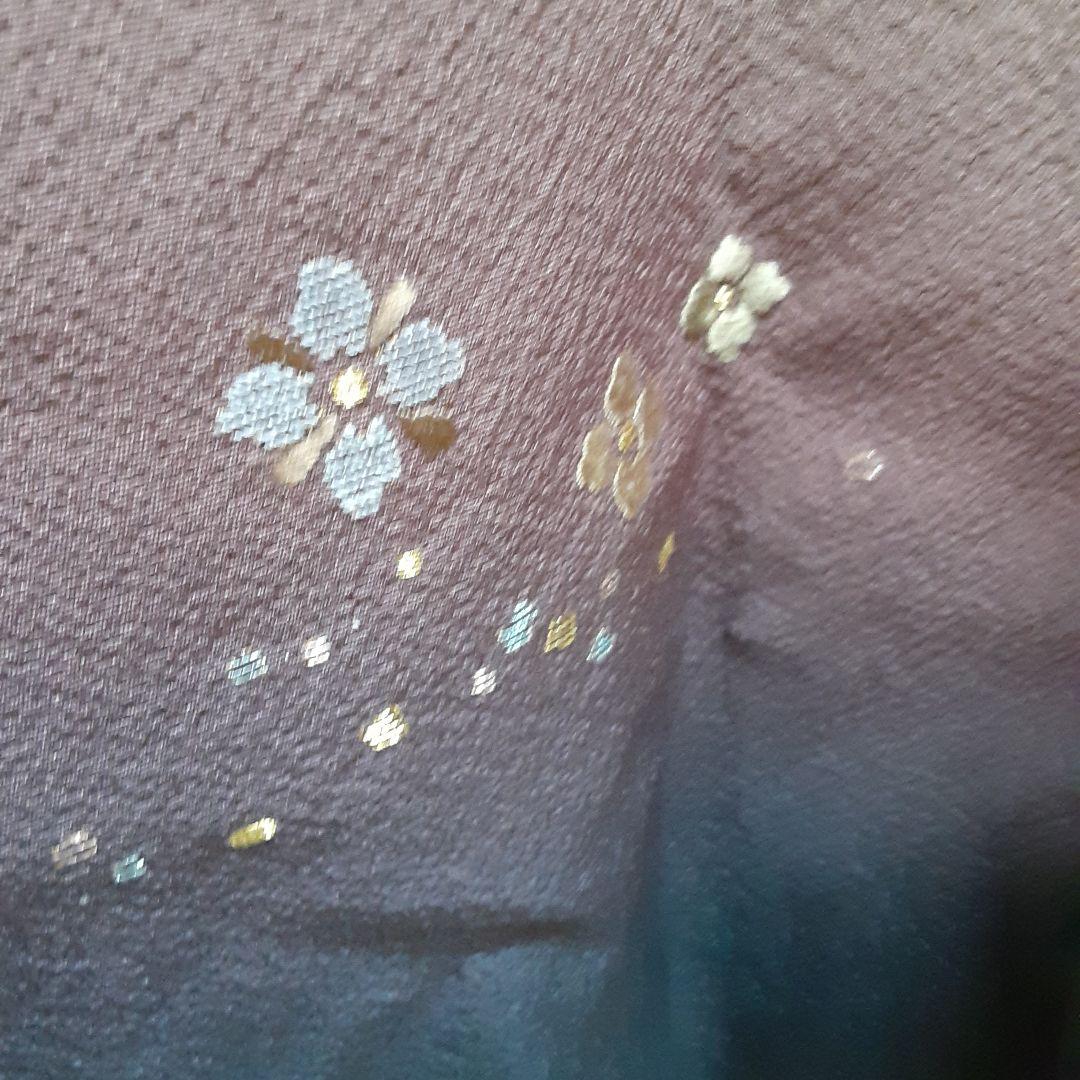 リメイク着物ロングワンピースボレロ付きＬ正絹日本刺繍