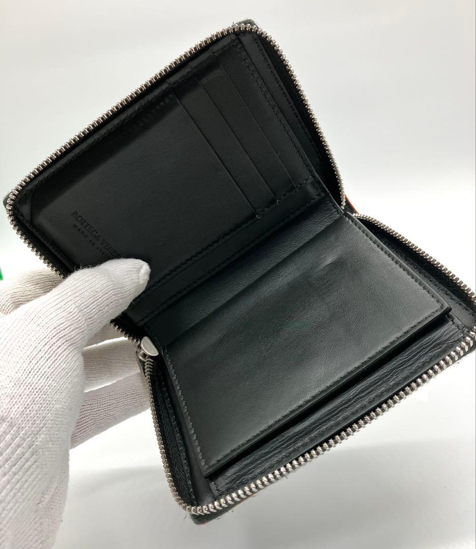 ⭐️ 新型 美品 ボッテガヴェネタ カセット ジップ コンパクト 折り財布 IC