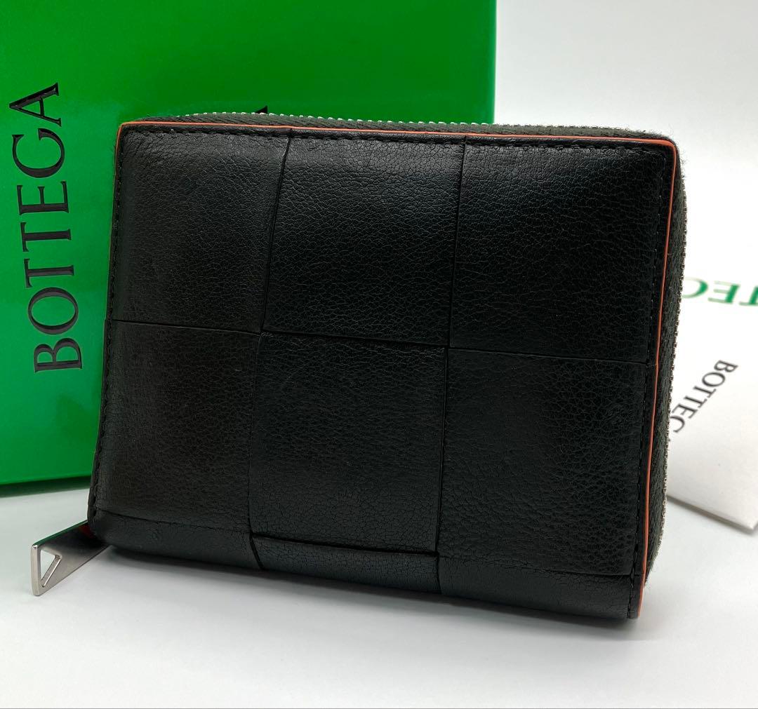 ⭐️ 新型 美品 ボッテガヴェネタ カセット ジップ コンパクト 折り財布 IC
