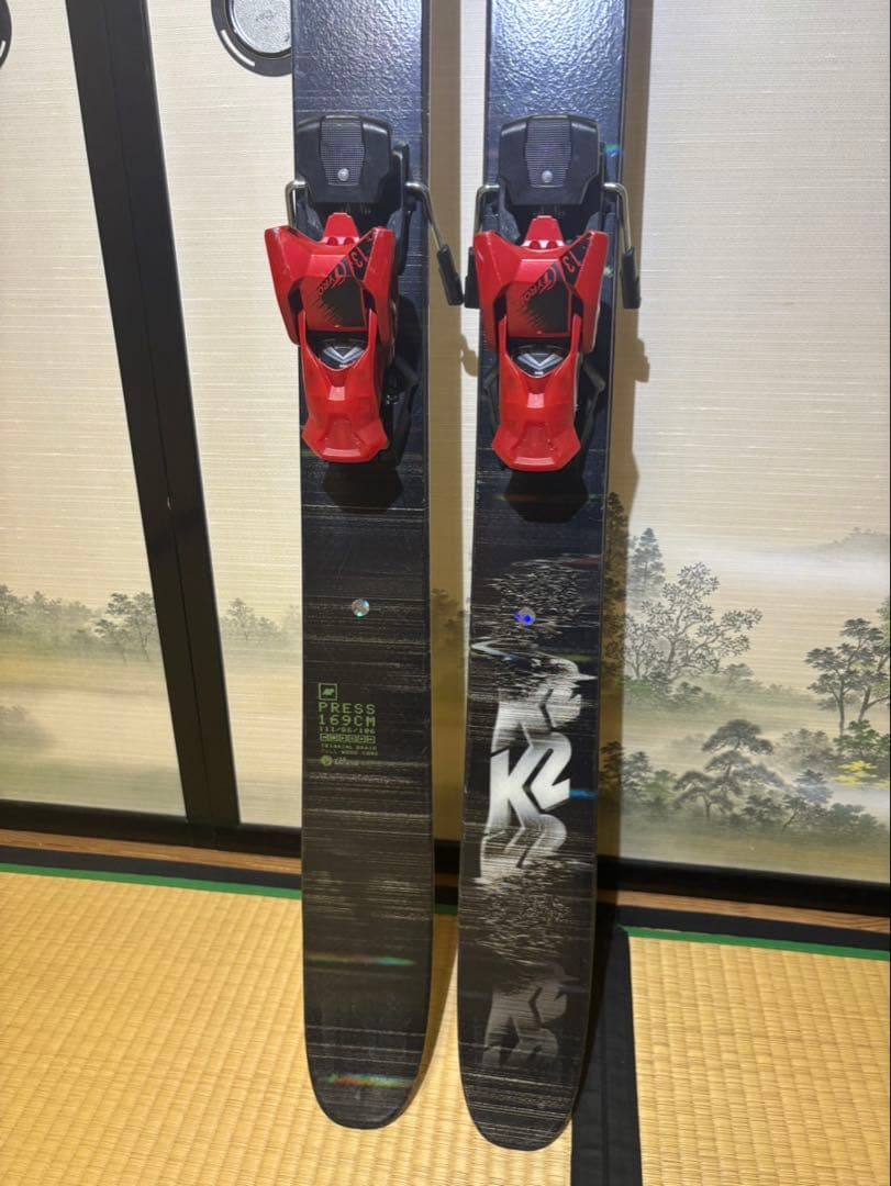 K2 スキー板 黒/赤 Tyroliaビンディング 13
