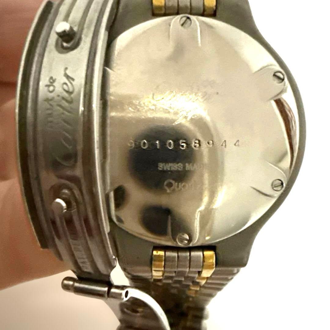 Cartier アナログクォーツ腕時計 グレー/ゴールド